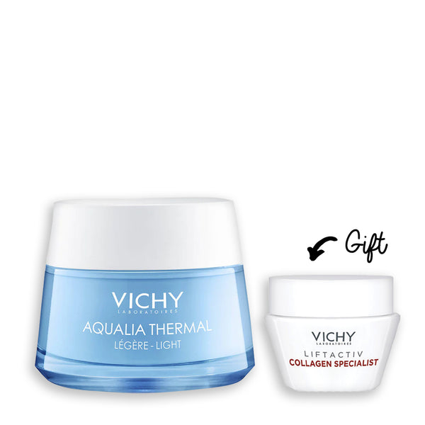 Aqualia Thermal Light 50ML Vichy + Collagen 15ml Gift