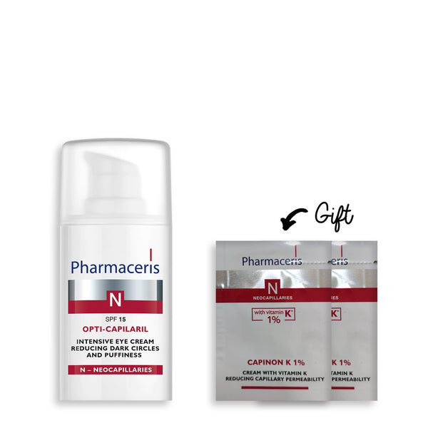 Opti-Capilaril Intensive Eye Cream 15 ml +  2x Sachets Neocapillaries with Vitamin k+ 1%