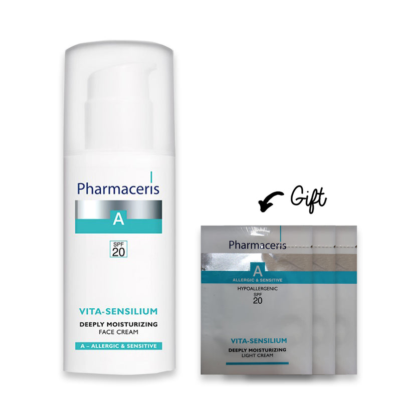 Vita-Sensilium Deeply Moisturizing Face Cream Ph A+ Allergic & sensitive hypoallergenic SPF 20 Sachet