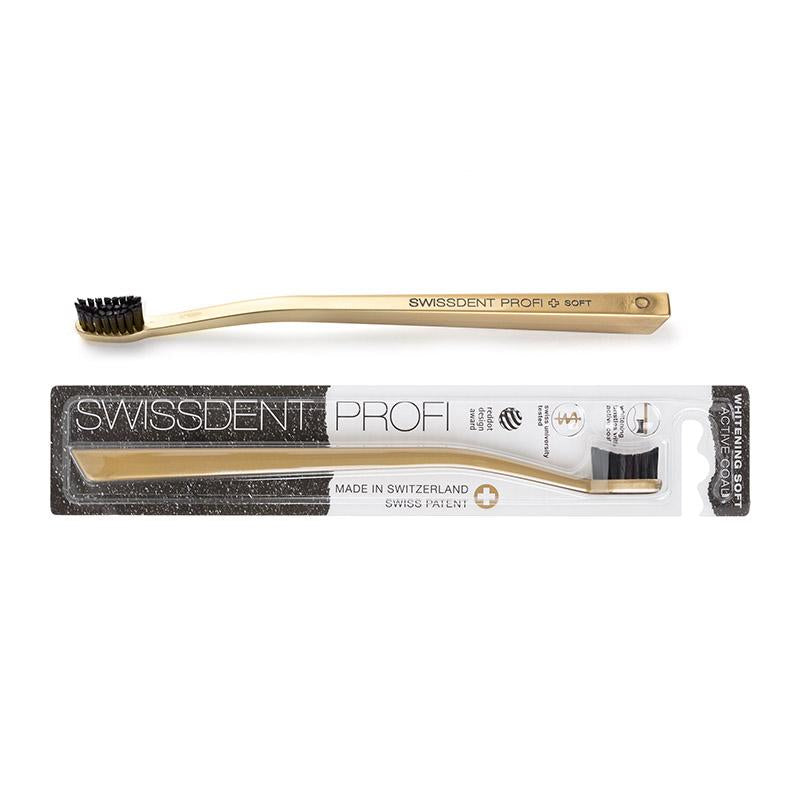 Whitening Classic Gold with active coal bristles tooth brush