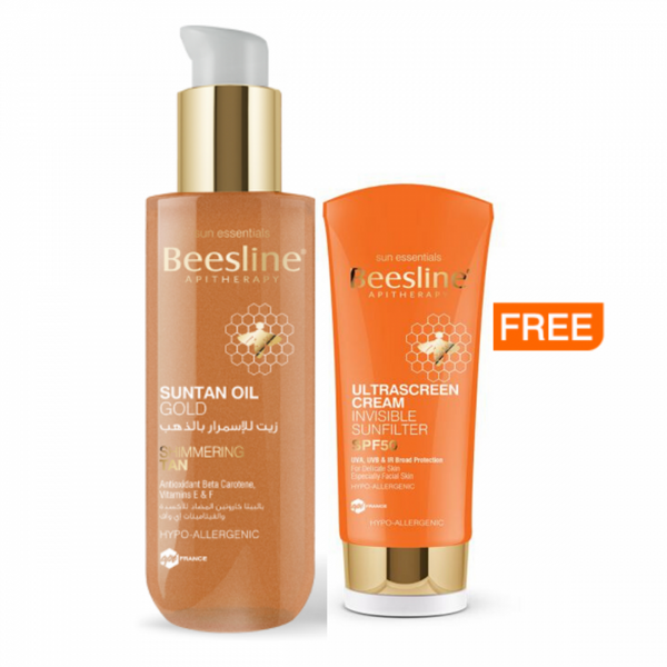 Suntan Oil Gold + Ultrascreen Cream Invisible Sunfilter Spf 50 Offer